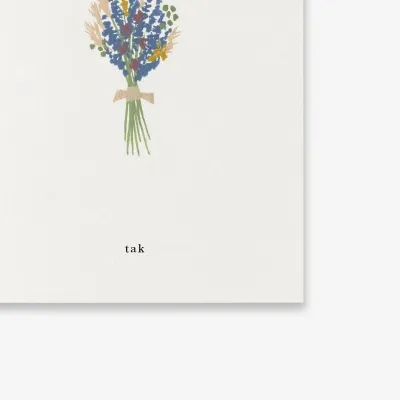 Lítil Tækifæriskort / 4 gerðir - Blómvöndur/Flowers