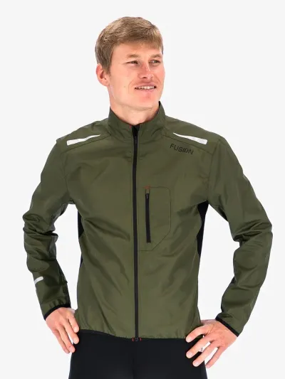 MENS S1 RUN JKT-GREEN/BLACK-S