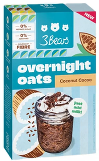 3 Bears overnight oats coconut cocoa