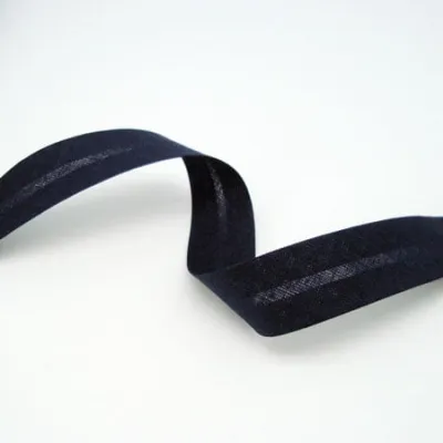 Skáband úr bómull (20mm – navy – 5m kort)