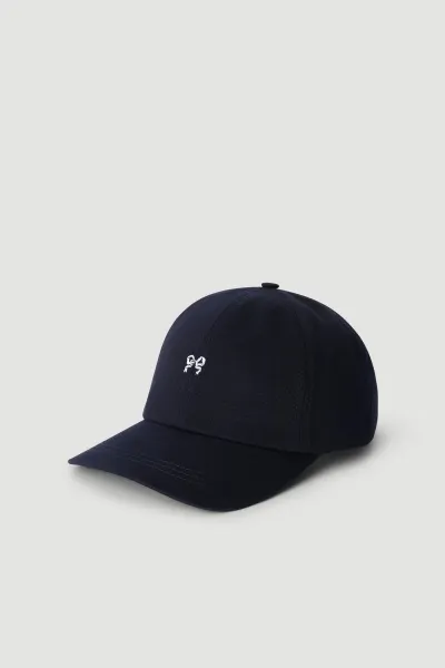 Soulland Bow Logo Cap, Navy - One Size