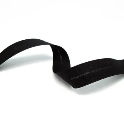 Skáband úr bómull (20mm – svart- 5m kort)