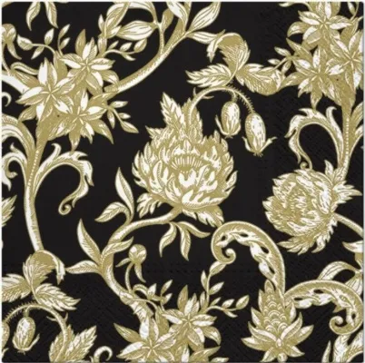 Servíettur - Baroque Flowers - 33 x 33 cm - 20 stk
