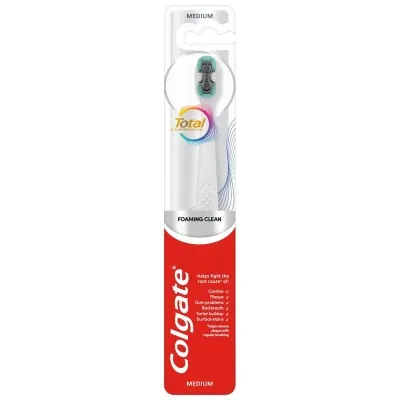 COLGATE - Tannbursti Total Foaming Clean Medium