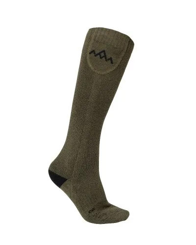HeatX Heated Everyday Socks w/batt. - Unisex - Olive Green / S (EU 37-39)