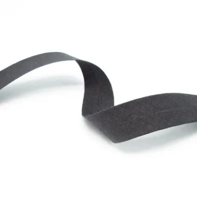 Skáband úr bómull (20mm – dark grey -5m kort)
