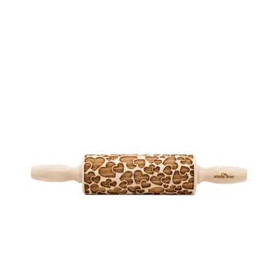 mynstrað kökukefli, hjörtu