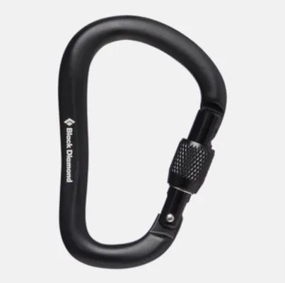 BD Carabiner Rocklock Screwgate Black