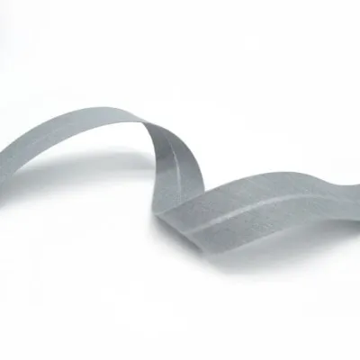 Skáband úr bómull (20mm – ljósgrátt -5m kort)