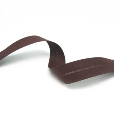 Skáband úr bómull (20mm – brúnt – 5m kort)