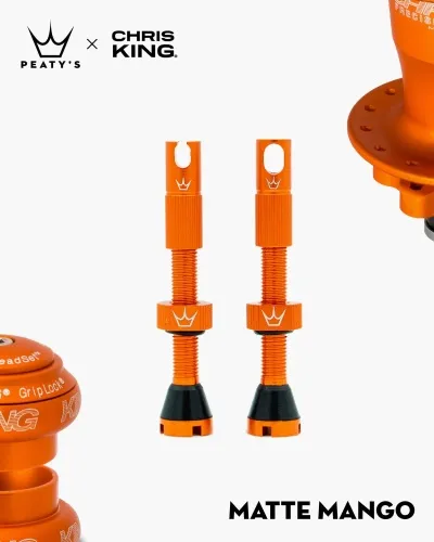 Peaty's Tubeless Valves Mk2 - Matte Mango