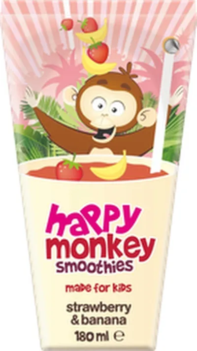 Happy Monkey jarðarberja & banana smoothie