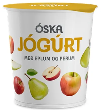 MS óskajógúrt m/eplum og perum