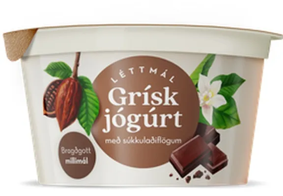 Léttmál grísk með súkkulaðiflögum