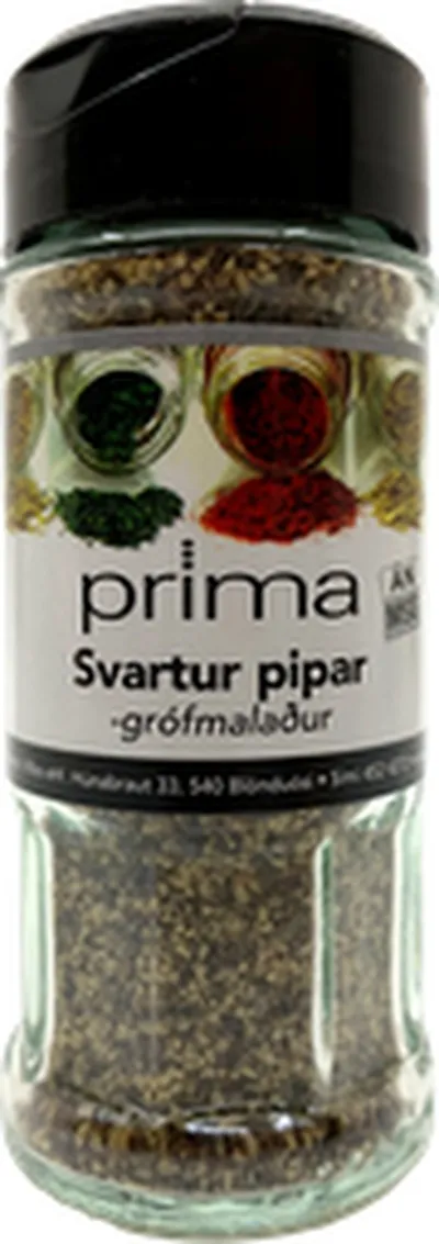 Prima svartur pipar grófmalaður