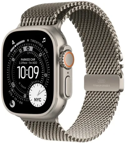 Apple Milanese Natural Titanium ól Large fyrir Apple Watch 49mm