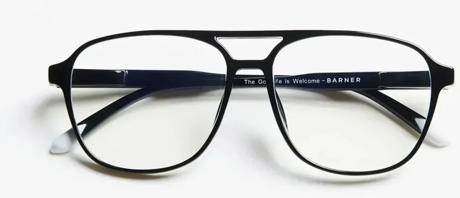 Barner Brad Glossy +3 skjágleraugu - Black Noir