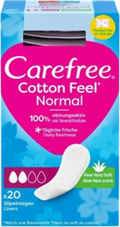 Carefree innlegg cotton feel aloe vera