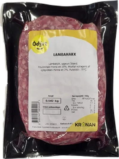 Ódýrt lambahakk vacuumpakkað