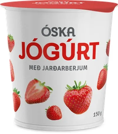 MS óskajógúrt með jarðaberjum