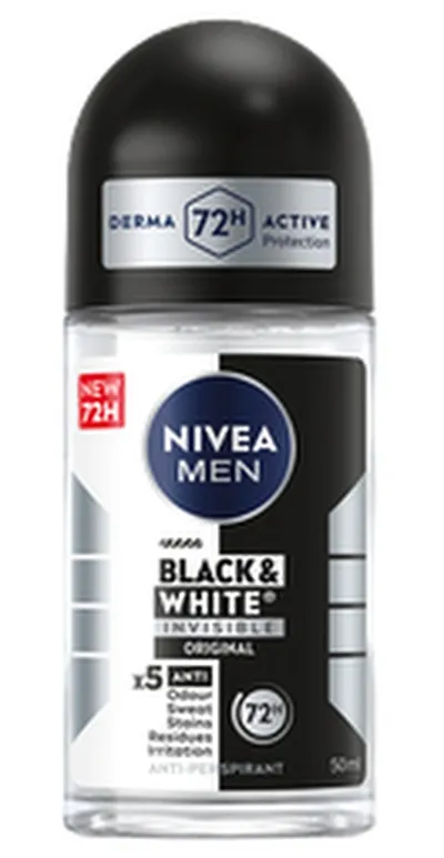 Nivea men deo rollon black and white invisible