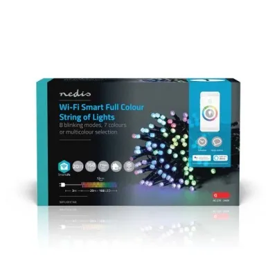 Snjallsería Nedis Smartlife RGB WiFi 168x LED 20m