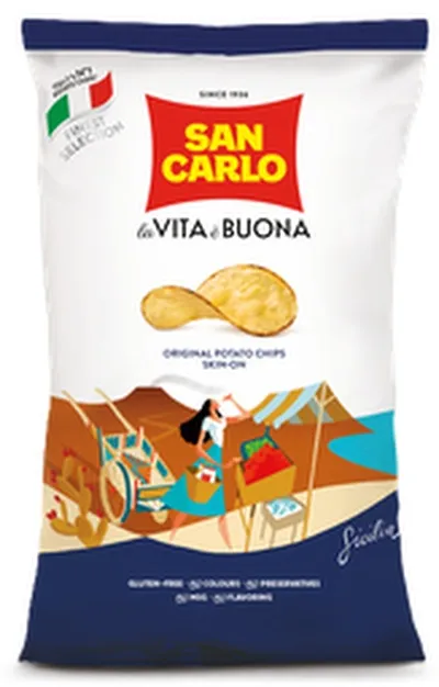 San Carlo snakk skin on