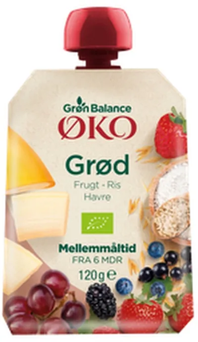 Grön Balance skvísa berja með rís & höfrum