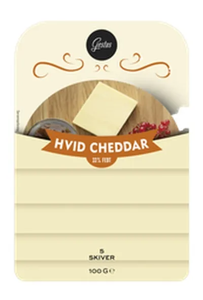 Gestus Hvítur cheddar í sneiðum