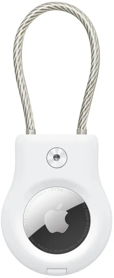 Belkin Secure hulstur með vír fyrir AirTag - Hvítt
