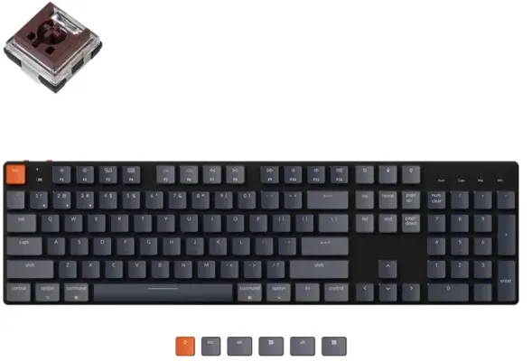 Keychron K5 SE RGB HS þráðlaust lyklaborð - Brúnir optical rofar 