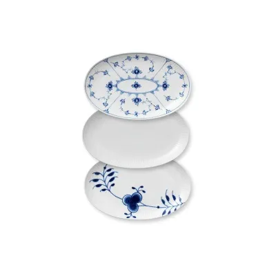 Royal Copenhagen History mix fat oval 23cm 3stk 