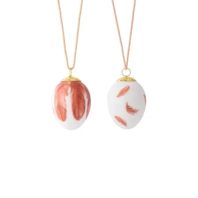 Royal Copenhagen Páskaegg 2025 Redstart Feathers 2stk