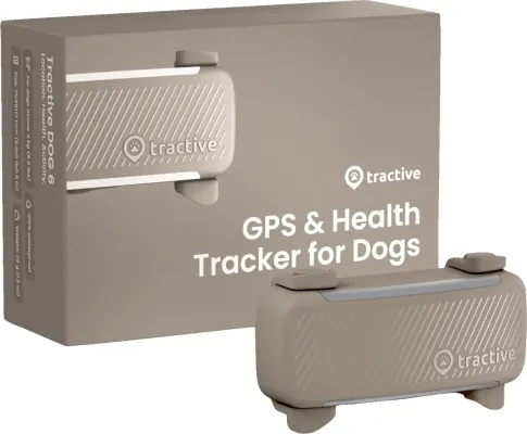 Tractive 6 GPS staðsetningartæki fyrir hunda - Brúnt 