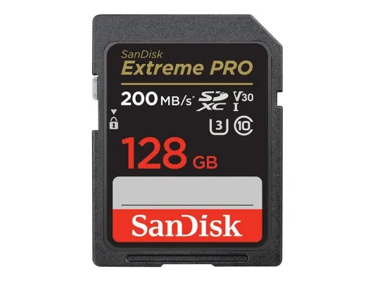 Sandisk 128GB Extreme Pro SD 200MB/s UHS1 V30 / Class10 minniskort