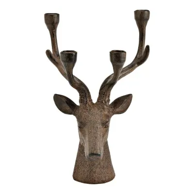 Wurm Kertastjaki hreindýr fyrir 4 kerti 21x34x15cm brúnn