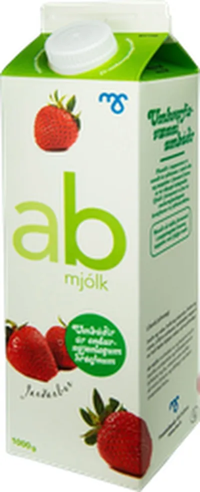 MS ab mjólk með jarðarberjum 1L