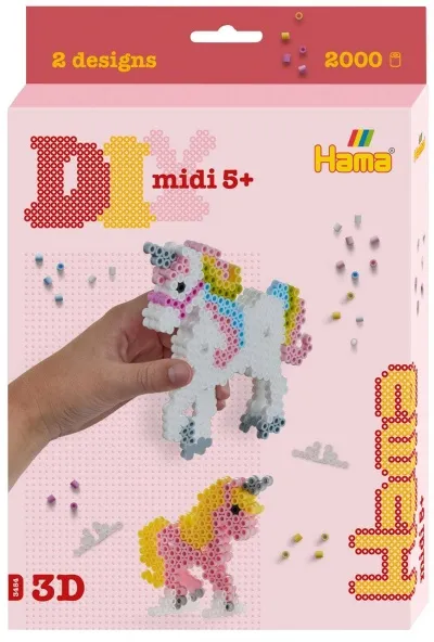 HAMA - Perlur 2000 stk 3D einhyrningur