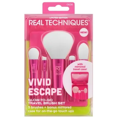 REAL TECHNIQUES - Vivid Escape Glow To Go Travel Set