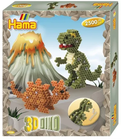 HAMA - Gjafakassi 2500 stk 3D risaeðla