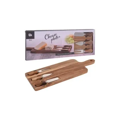 EXCELLENT HOUSEWARE - Cheese Board with Knives