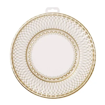 TALKING TABLES - Luxe Celebration - Diskar með gylltu mynstri stórir .