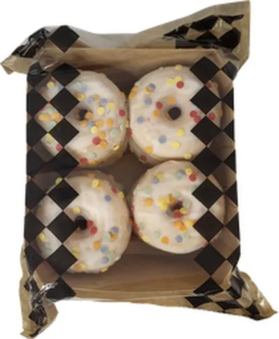 Gæðabakstur kleinuhringir regnboga 8stk