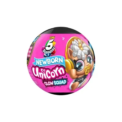 ZURU - 5 Surprise Newborn Unicorn Glow Squad