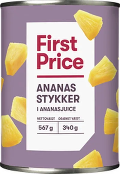 First Price ananas í bitum
