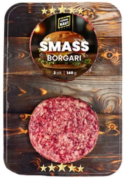 Stjörnunaut smass hamborgari 2x140g