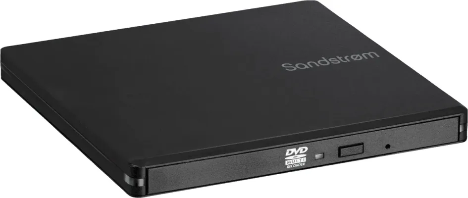 Sandstrøm Ultra Slim DVD/CD drif - Svart