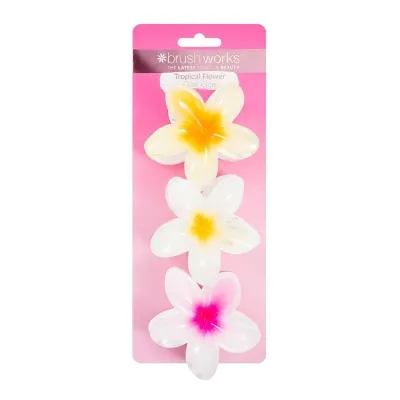 BRUSHWORKS - Tropical Flower Claw Clips