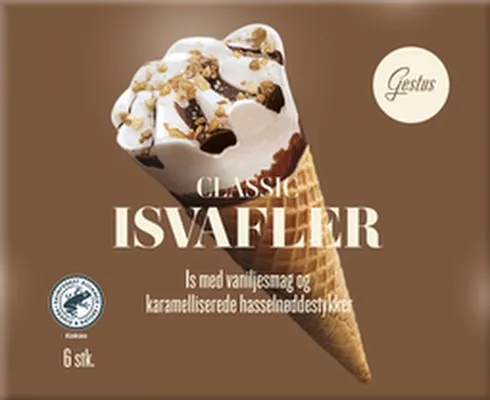 Gestus ís í vöffluformi