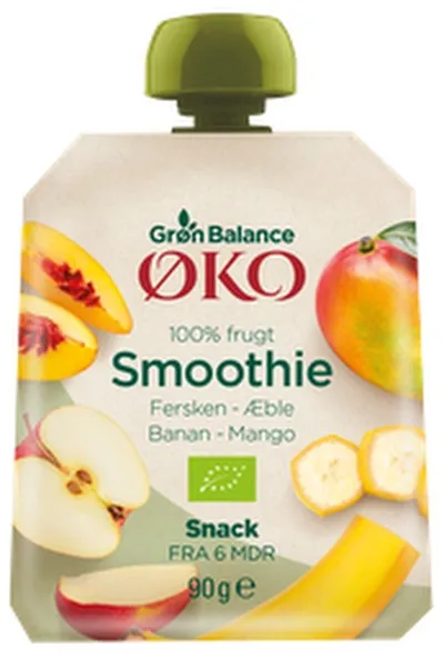 Grön Balance skvísa ferskju,epla,banana & mangó